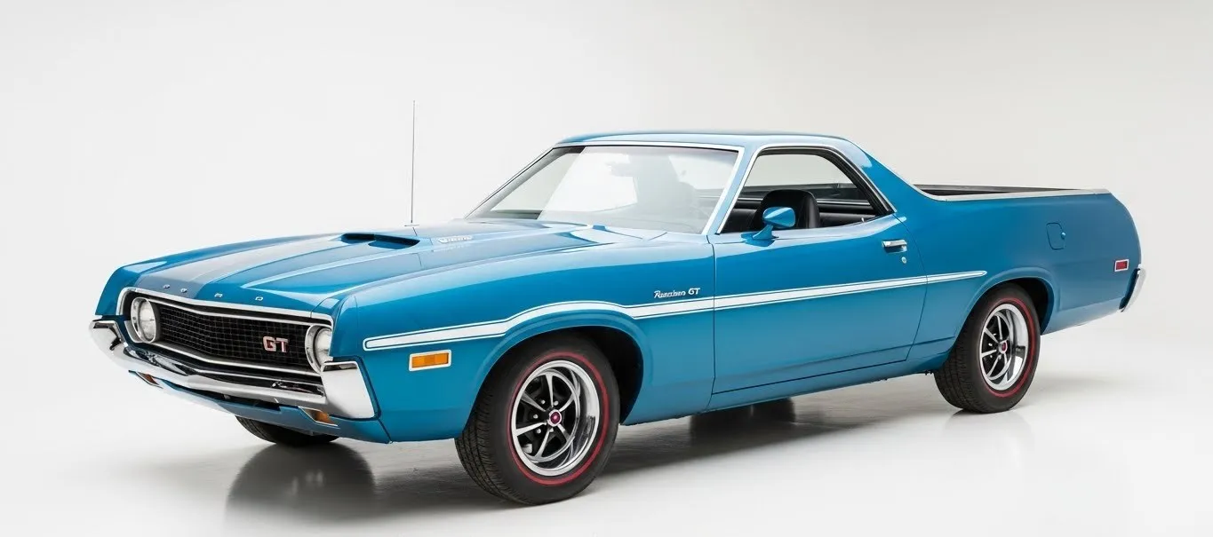 Blue 1971 Ford Ranchero GT for sale